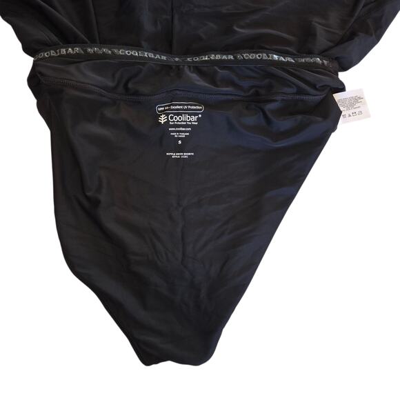 Coolibar Ripple Swim Shorts with Brief Size Small in Black NWOT - Picture 6 of 11